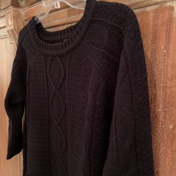 Dex Clothing 3/4 Sleeve Black Cable Sweater Size Medium - Picture 6 of 11